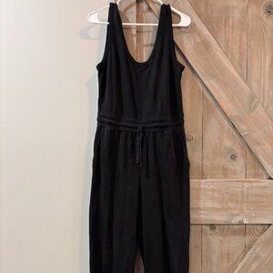 Everlane Cotton Sweatshirt Jumpsuit – Black – Size M